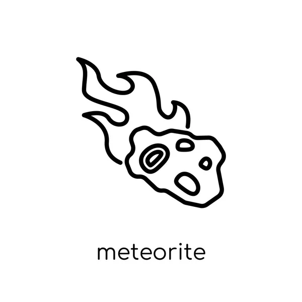 Ícone Meteorito Ícone Meteorito Vetorial Linear Plano Moderno Moda Fundo — Vetor de Stock