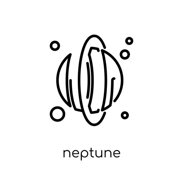 Icono Neptune Icono Moderno Moderno Neptune Vector Lineal Plano Sobre — Vector de stock