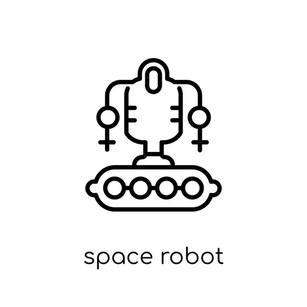 Space Robot Icon Trendy Modern Flat Linear Vector Space Robot — Stock Vector