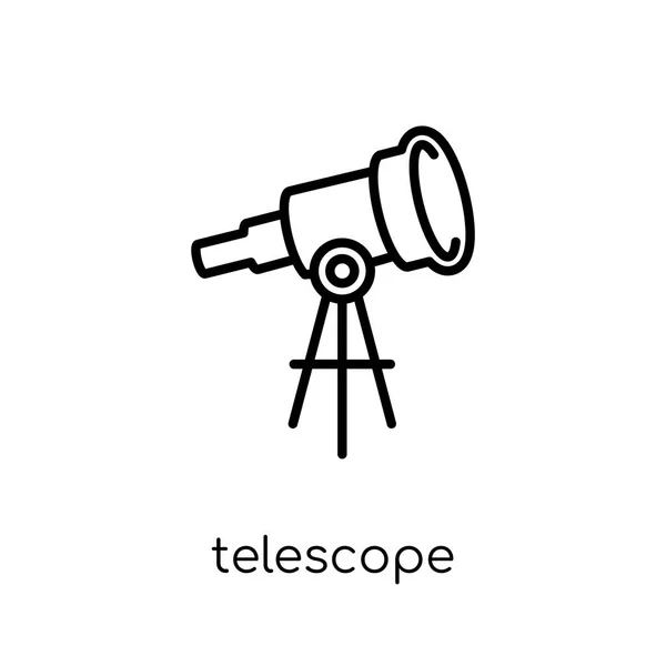 Иконка Телескопа Современный Современный Плоский Иконка Линейного Векторного Телескопа Белом — стоковый вектор