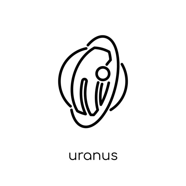 Uranus Pictogram Trendy Moderne Vlakke Lineaire Vector Uranus Icoon Een — Stockvector