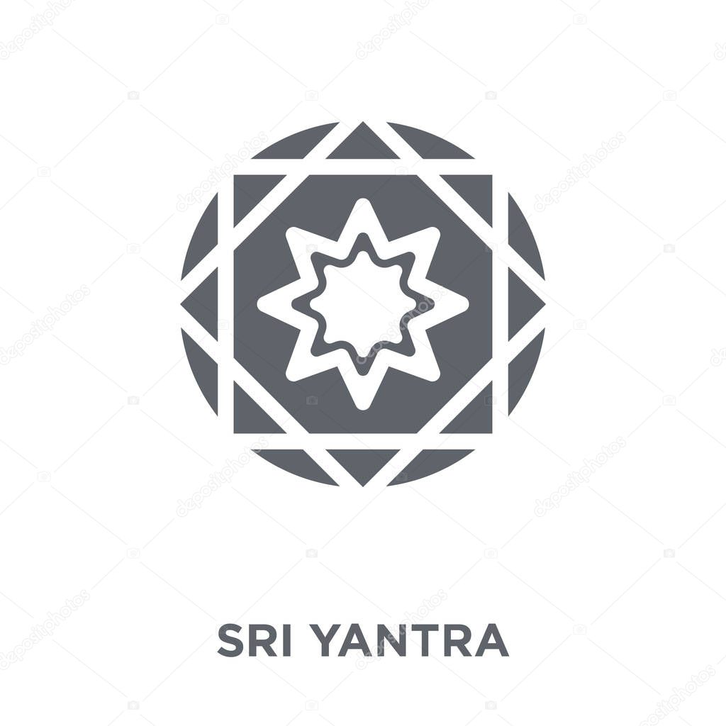 Sri yantra icon. Sri yantra design concept from Geometry collection. Simple element vector illustration on white background.