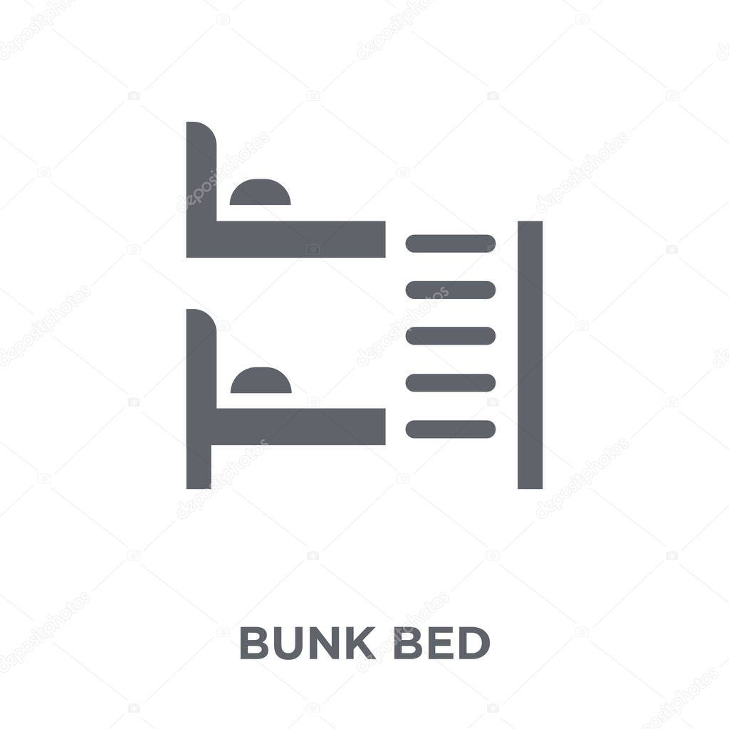 Bunk bed icon. Bunk bed design concept from Hotel collection. Simple element vector illustration on white background.