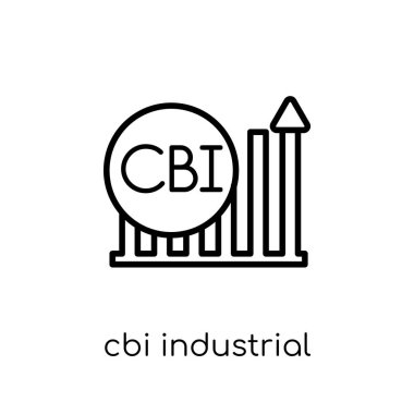 CBI Trendler simgesi. Modaya uygun modern düz doğrusal vektör CBI Trendler simgesi ince çizgi CBI Trendler koleksiyonu, Anahat vektör çizim üzerinden beyaz arka plan üzerinde