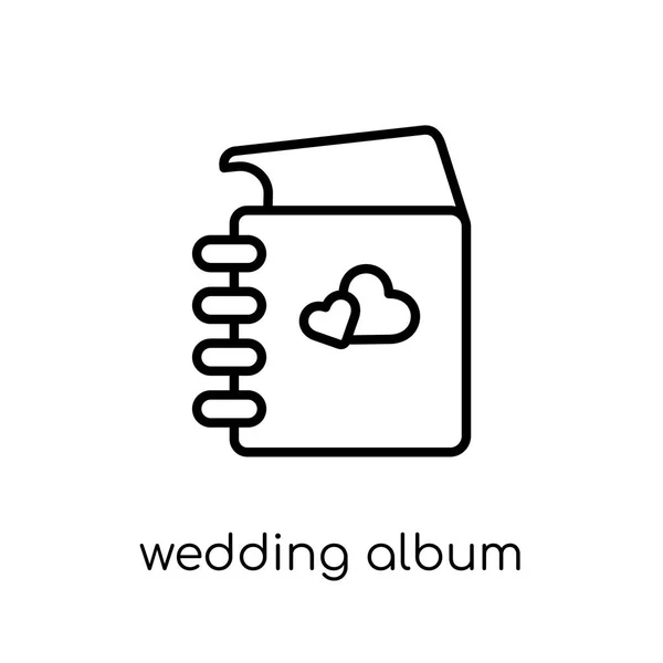 Ícone Álbum Casamento Ícone Álbum Casamento Vetorial Linear Plana Moderna — Vetor de Stock