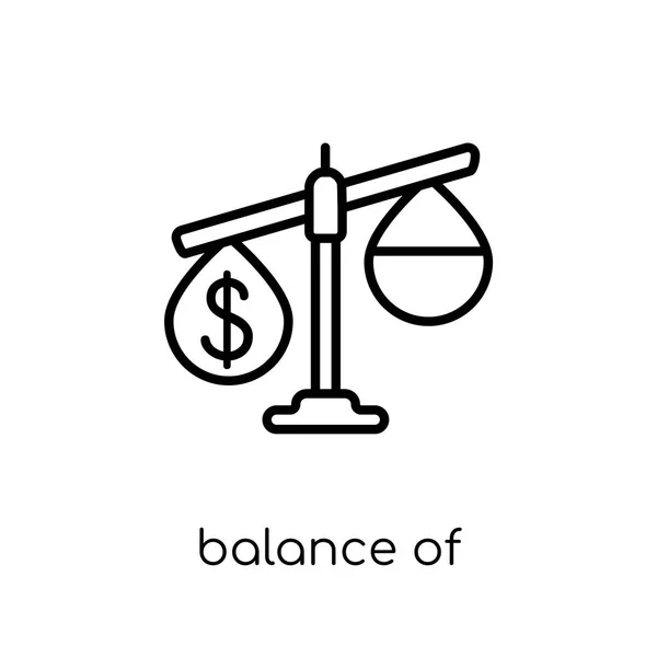 Balance Payments Icon Trendy Modern Flat Linear Vector Balance Payments — Stock Vector