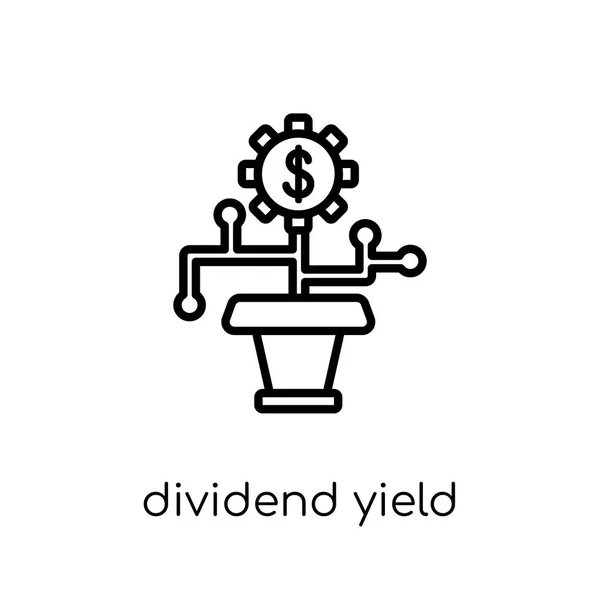 Ícone Rendimento Dividendos Ícone Rendimento Dividendo Vetorial Linear Plano Moderno —  Vetores de Stock