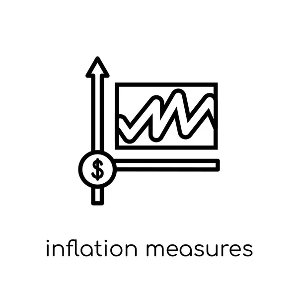 Infláció Intézkedések Ikonra Divatos Modern Lakás Lineáris Vektor Infláció Intézkedések — Stock Vector