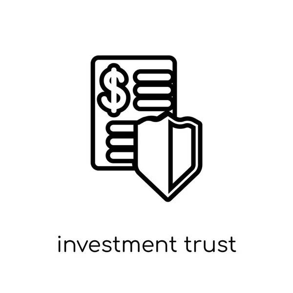 Investiční Trust Ikona Trendy Moderní Ploché Lineární Vektorový Investiční Důvěry — Stockový vektor