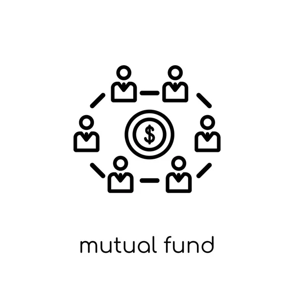 Mutual Fund Icon Trendy Modern Flat Linear Vector Mutual Fund — Stock Vector