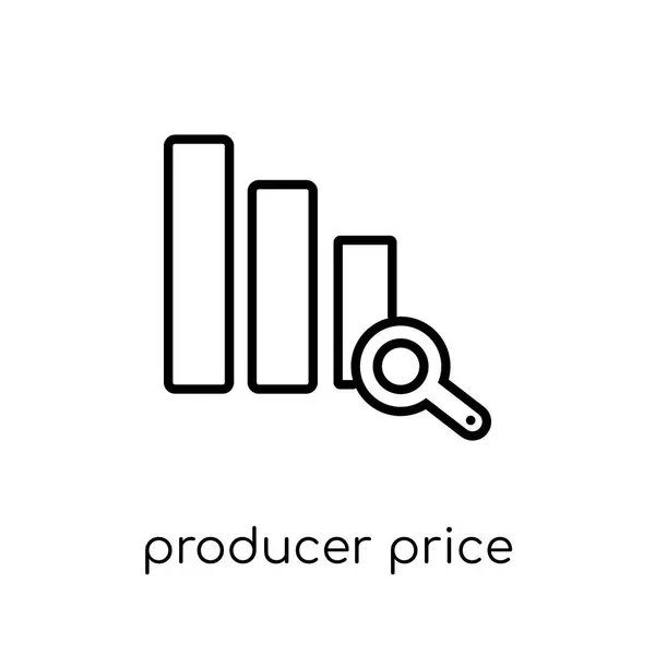 Productor Icono Índice Precios Moderno Vector Lineal Plano Moderno Productor — Archivo Imágenes Vectoriales