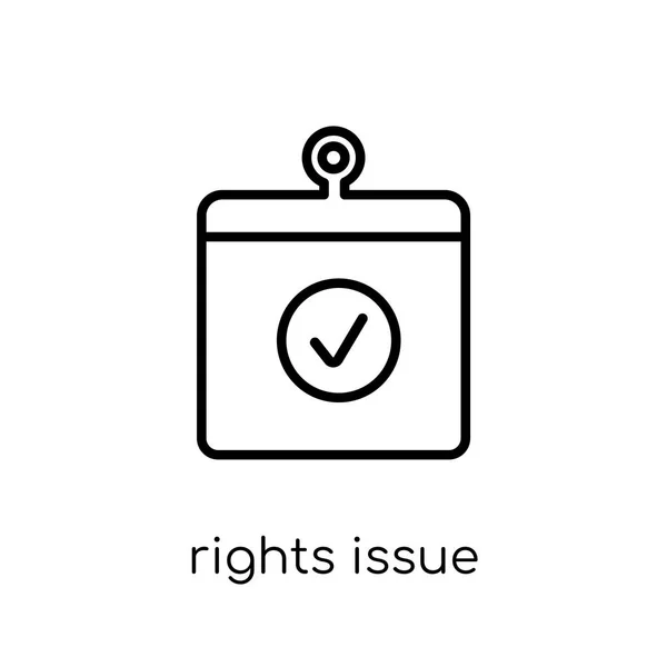Rights Issue Icon Trendy Modern Flat Linear Vector Rights Issue — Stock Vector