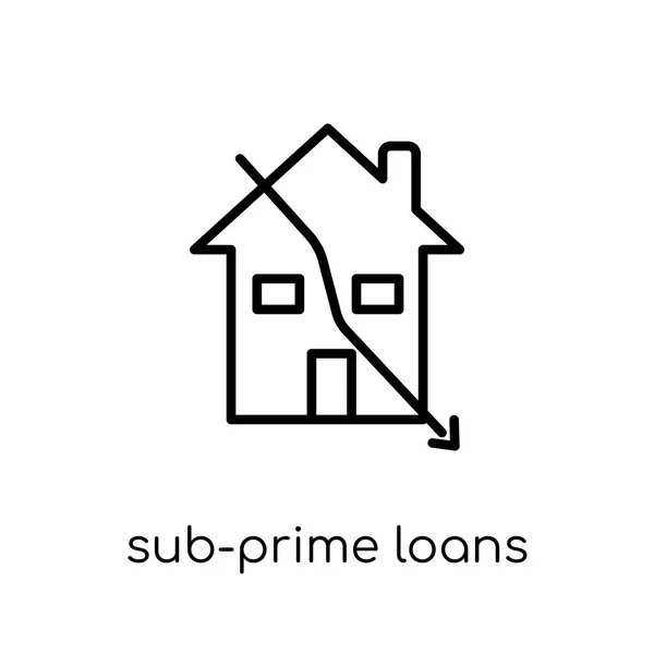 Ícone Empréstimos Subprime Vetor Linear Plano Moderno Moda Ícone Empréstimos —  Vetores de Stock
