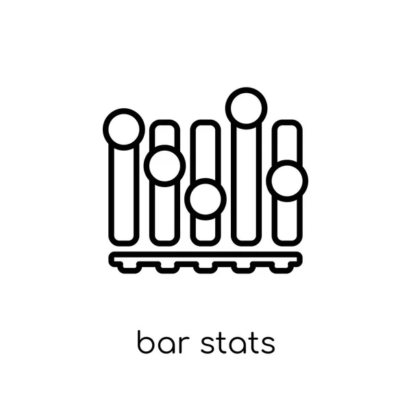 Bar Stats Ikona Trendy Moderní Ploché Lineární Vektorové Ikonu Bar — Stockový vektor