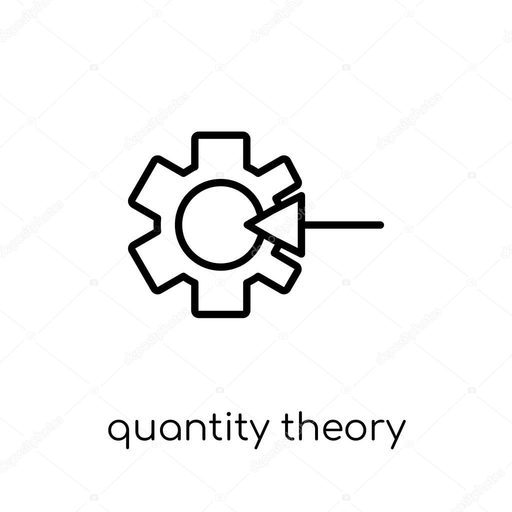 Quantity theory of money icon. Trendy modern flat linear vector Quantity theory of money icon on white background from thin line business collection, editable outline stroke vector illustration
