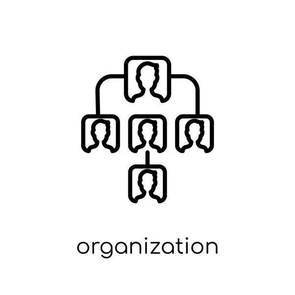 Organisationsikone Trendige Moderne Flache Lineare Vektor Organisation Symbol Auf Weißem — Stockvektor