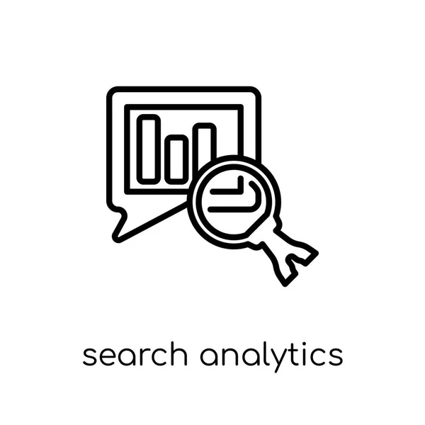 Search Analytics Pictogram Trendy Modern Plat Lineaire Vector Search Analytics — Stockvector