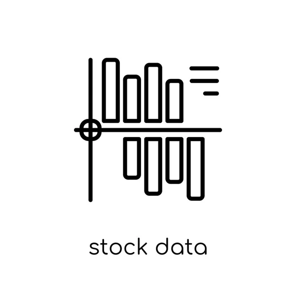 股票数据分析图标 时尚现代平面线性矢量股票数据分析图标在白色背景上从细线业务和分析收集 可编辑的轮廓笔画矢量插图 — 图库矢量图片
