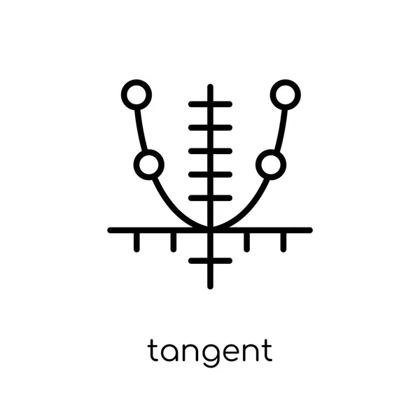 Tangent Pictogram Trendy Modern Plat Lineaire Vector Tangens Pictogram Witte — Stockvector