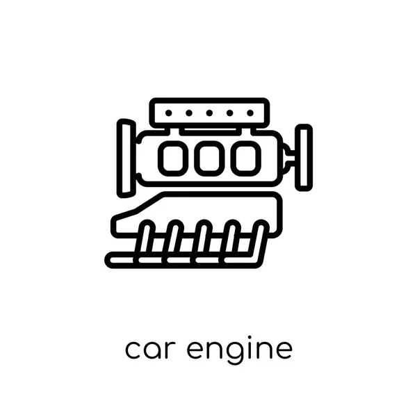 Εικονίδιο Μηχανή Αυτοκινήτου Μοντέρνα Σύγχρονη Εικονίδιο Μηχανή Αυτοκινήτου Επίπεδη Γραμμικά — Διανυσματικό Αρχείο