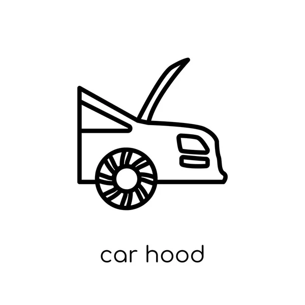 Araba Hood Simgesi Modaya Uygun Modern Düz Doğrusal Vektör Araba — Stok Vektör