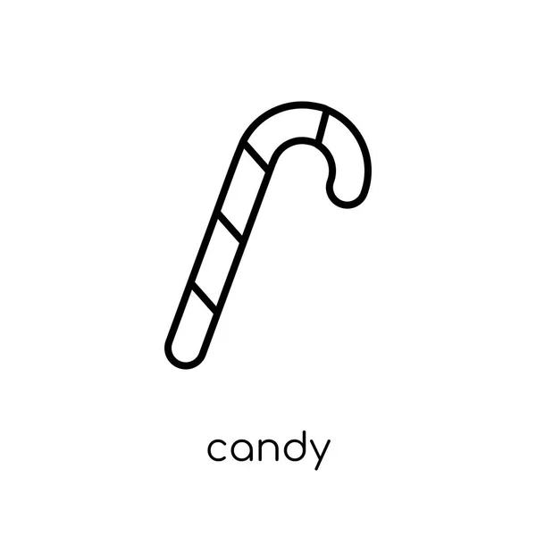 Süßigkeiten Symbol Trendige Moderne Flache Lineare Vektor Süßigkeiten Symbol Auf — Stockvektor