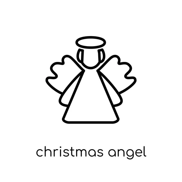 Boże Narodzenie Anioły Modny Nowoczesny Liniowych Płaskich Wektor Christmas Anioł — Wektor stockowy