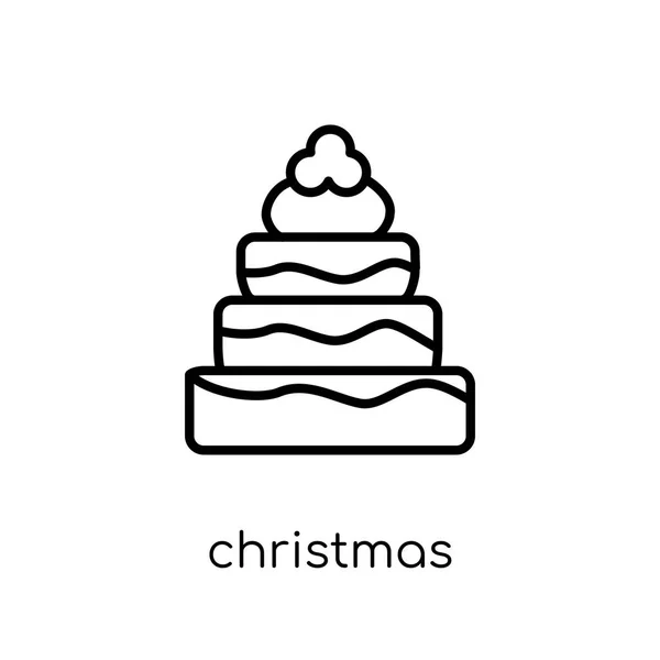 Рождественская Шоколадная Икона Модная Современная Плоская Линейная Векторная Икона Рождества — стоковый вектор