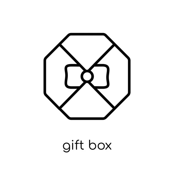 Δώρο Πλαίσιο Εικονίδιο Μοντέρνα Σύγχρονη Επίπεδη Γραμμικά Διανυσματικά Δώρο Κουτί — Διανυσματικό Αρχείο