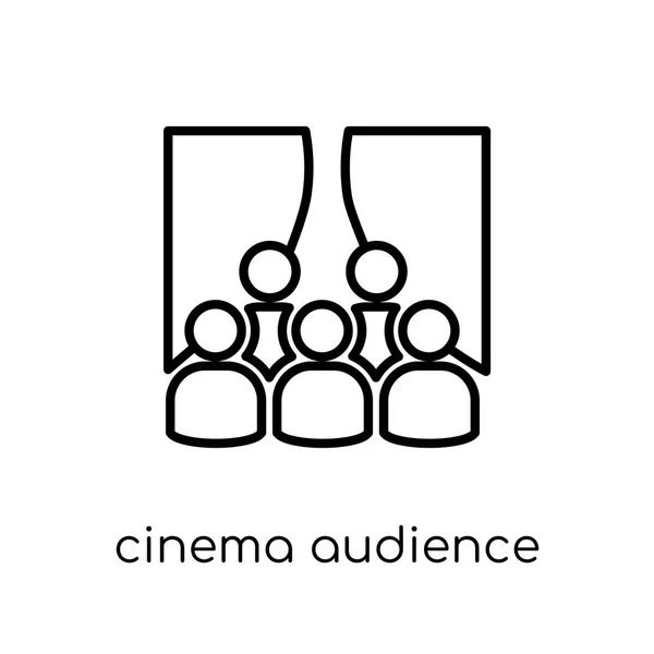 Ícone Público Cinema Ícone Público Cinema Vetorial Linear Plano Moderno —  Vetores de Stock