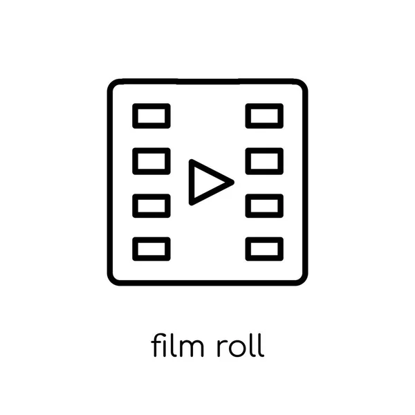 Film Roll Ikonra Divatos Modern Lakás Lineáris Vektor Film Roll — Stock Vector