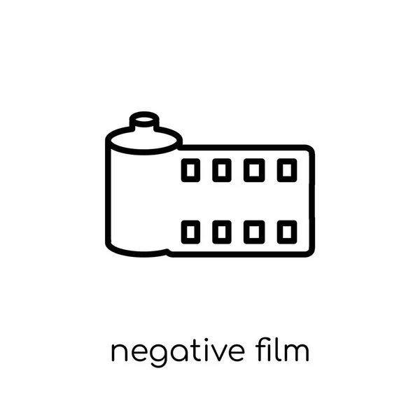 Негативна Піктограма Фільму Модний Сучасний Плоский Лінійний Вектор Піктограма Негативної — стоковий вектор