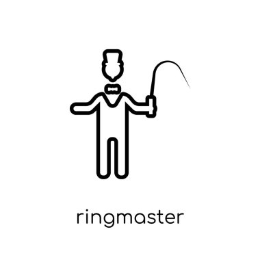 sirk simgesi. Modaya uygun modern düz doğrusal vektör sirk simgesi ince çizgi sirk Collection, Anahat vektör çizim beyaz arka plan üzerinde