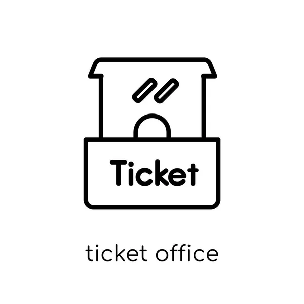 Ticketschalter Symbol Trendige Moderne Flache Lineare Vektor Ticketschalter Symbol Auf — Stockvektor