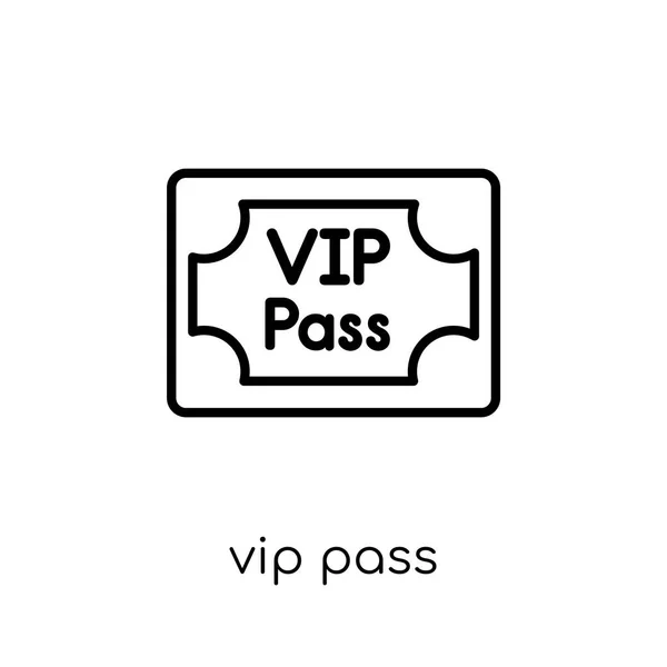 Vip Pass Ikonen Trendiga Moderna Platt Linjär Vektor Vip Pass — Stock vektor