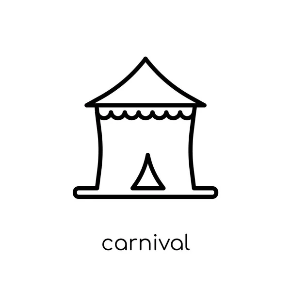 Carnaval Pictogram Trendy Moderne Vlakke Lineaire Vector Carnaval Icoon Een — Stockvector