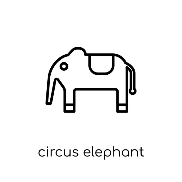 Ícone Elefante Circo Ícone Elefante Circo Vetor Linear Plano Moderno —  Vetores de Stock