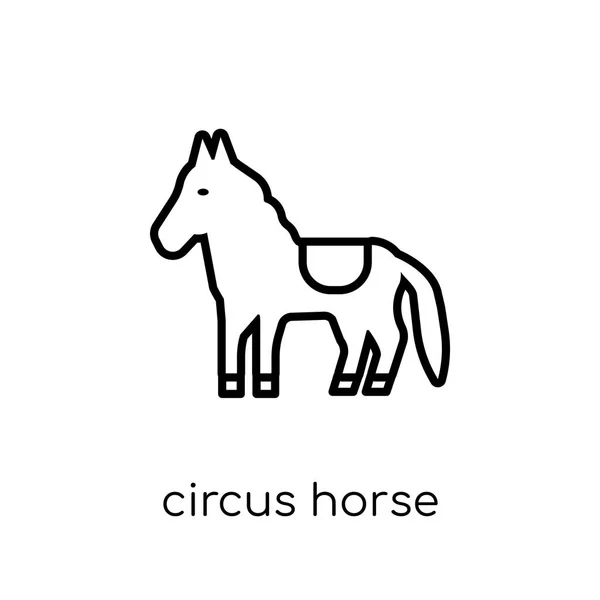 Circus Paard Pictogram Trendy Moderne Vlakke Lineaire Vector Circus Paard — Stockvector