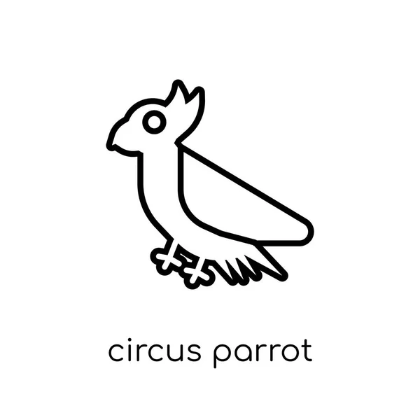 Circus Parrot Icon Trendy Modern Flat Linear Vector Circus Parrot — Stock Vector