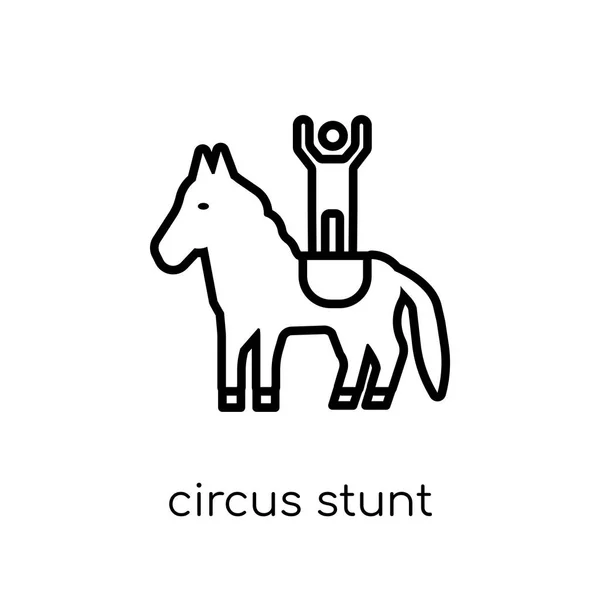 Circus Stunt Pictogram Trendy Moderne Flat Lineaire Circus Stunt Pictogram — Stockvector