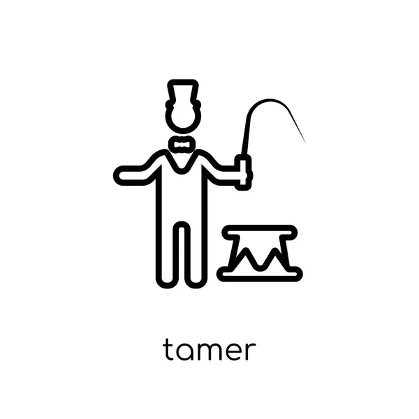 Tamer Icon Trendy Modern Flat Linear Vector Tamer Icon White — Stock Vector