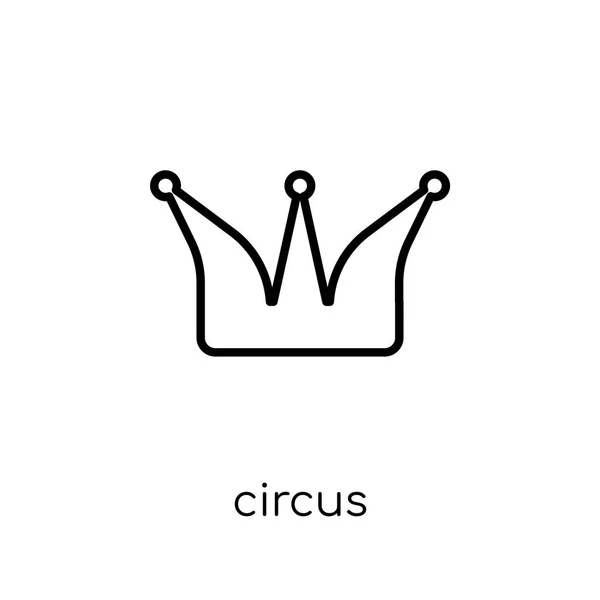 Circus Pictogram Trendy Moderne Vlakke Lineaire Vector Circus Icoon Een — Stockvector