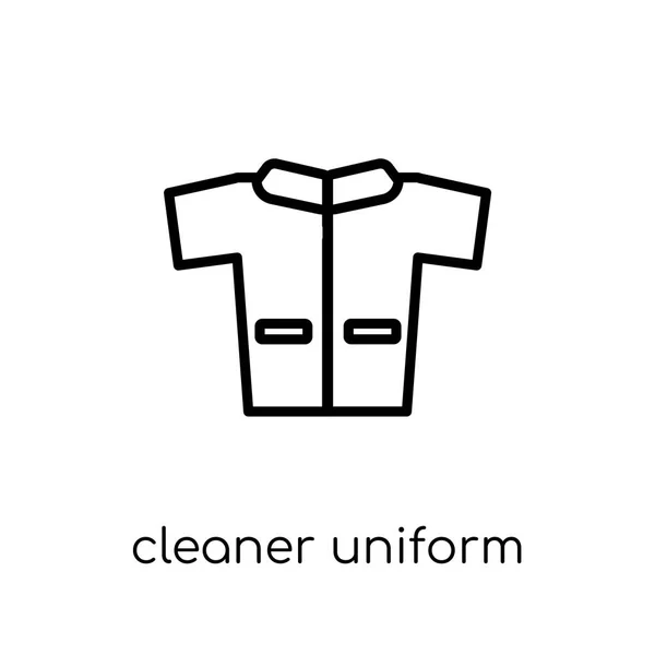 Icône Uniforme Cleaner Trendy Modern Flat Linear Vector Cleaner Icône — Image vectorielle