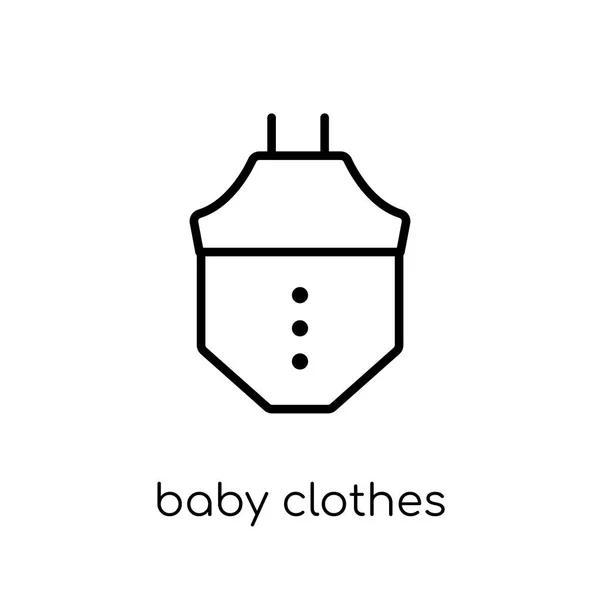 Babykleidung Ikone Trendige Moderne Flache Lineare Vektor Babykleidung Symbol Auf — Stockvektor