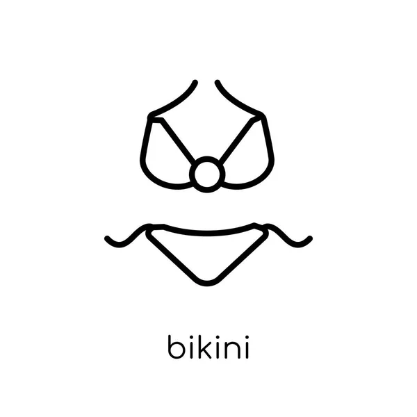 ビキニのアイコン 細い線のコレクション アウトライン ベクトル図から白い背景のトレンディなモダンなフラット線形ベクトル ビキニ アイコン — ストックベクタ
