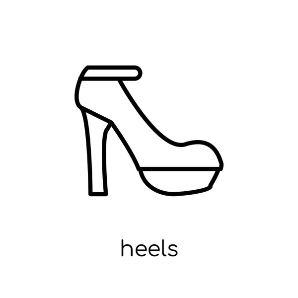 Icono Tacones Icono Moderno Moderno Tacones Vectores Lineales Planos Sobre — Vector de stock