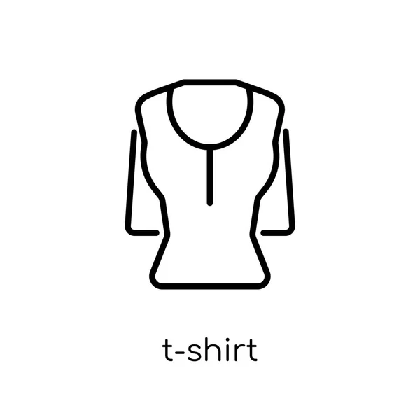 Shirt Icon Trendy Modern Flat Linear Vector Shirt Icon White — Stock Vector