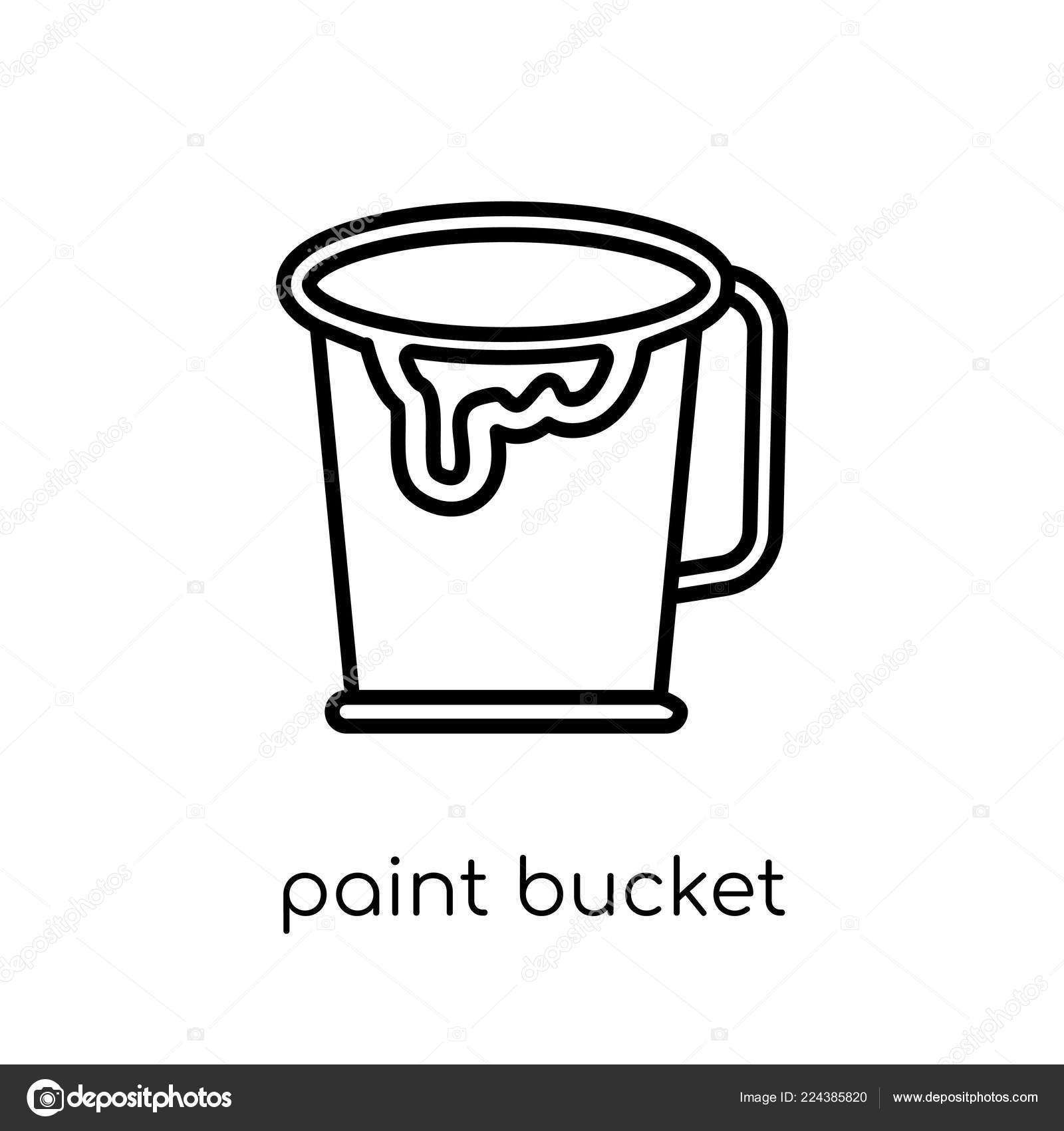 Paint Bucket Icon Trendy Modern Flat Linear Vector Paint Bucket
