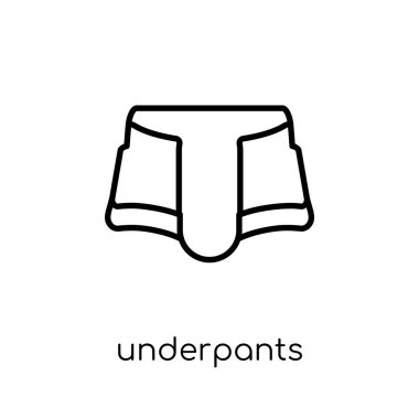 iç çamaşırı simgesi. Modaya uygun modern düz doğrusal vektör iç çamaşırı simgesi ince çizgi kıyafetler koleksiyonundan, Anahat vektör çizim beyaz arka plan üzerinde