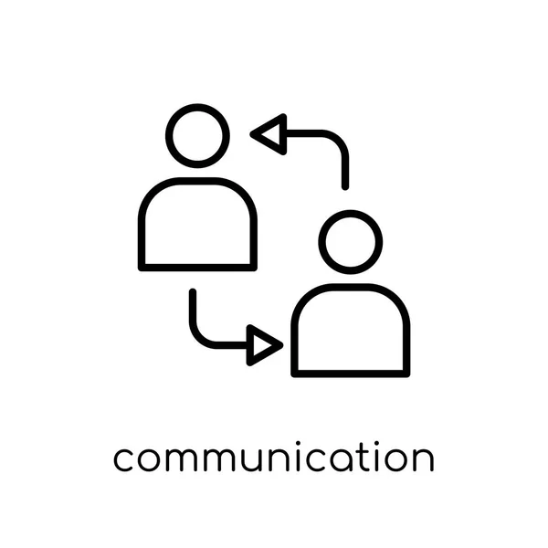 Ανακοίνωση Εικονίδιο Μοντέρνα Σύγχρονη Επίπεδη Γραμμικά Διανυσματικά Εικονίδιο Επικοινωνίας Άσπρο — Διανυσματικό Αρχείο